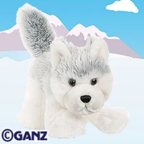 WEBKINZ Ganz HUSKY RETIRED HM120 w/hang & but Tag No Code plush stuffed animal - Picture 3 of 13